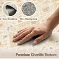 thumbnail image 6 of ODIKA Beige Loves Rectangular Interlocking Motifs Neutral Ivory Shaped for Entryway, Kitchen, Laundry Room, Stain Resistant Thin Throw, 6 of 7