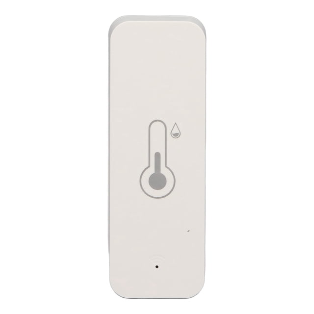 Termómetro higrómetro WiFi con aplicación de control remoto, visualización de datos en tiempo real, sensor de temperatura y humedad.