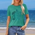 thumbnail image 5 of Ankishi Sea Turtle Shirts for Women Crew Neck Loose Fit Summer T Shirts Fashion Basic Tops for Travel Vacation Beach, 5 of 7