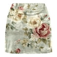thumbnail image 3 of Sexlip Womens Shorts Romantic Floral Print Layered Design Elastic Waist Soft Fabric Snug Silhouette for Casual Gatherings Multicolor XXXXL, 3 of 5