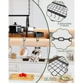 thumbnail image 5 of Hanging Pot Rack, Pot Hanger for Kitchen, Ceiling Mounted Pot Holder, Cookware Organizer with 12 S-Shaped Hooks, for Pot, Pan Storage, Space-Saving, Rustic Brown and Black, 5 of 8