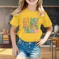 thumbnail image 2 of Toddler Baby Shirt Girl Round Neck Girls' Tees Short Sleeve Graphic Print Comfy Funny Tees School Clothes for Girls 3-4 Years, 2 of 4