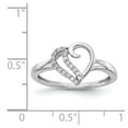thumbnail image 3 of 14K White Gold Ring Band Themed Diamond Round Heart, 3 of 3