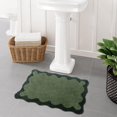 thumbnail image 2 of Alfombra de baño Uphome, bonita, verde, absorbente, antideslizante, 45 x 65 cm, microfibra, 2 of 7