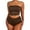 Brown, variant on GDREDA 2024 Women's Cute High Waisted Push Up Two Piece Bikini Swimsuit Tankini Set for Beach and Pool Brown,S