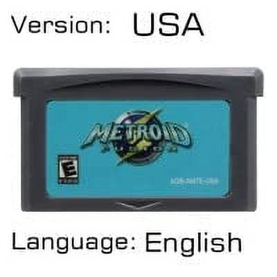Metroid GBA Game Cartridge 32 Bit Video Game Console Card Fusion Zero Mission Double Pack for GBA/SP/DS-Metroid Fusion USA