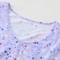 thumbnail image 3 of larppty Womens Cotton Pajama Sets Short Sleeve Top With Capri Pants 2 piece sets for Women Soft Pajamas Lounge Set（Purple，XL）, 3 of 5