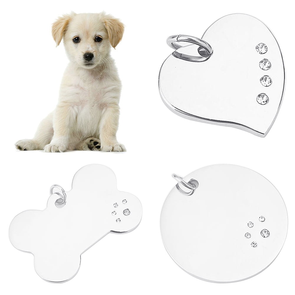 Personalized Dog ID Tag Bead for Rolled Leather Collar Laser Engraved