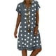 thumbnail image 1 of Vestido de lunares para mujer Vestido transpirable con estampado femenino para vacaciones (Gris S) FLhrweasw Para estrenar, 1 of 4