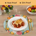 thumbnail image 4 of Spring Flowers Round 13 Inch Placemats Set of 6, Nature Botanical Wildflower Garden Plaid HeatResistant Non Slip Place Mats for Dining Table, Wipeable Braided Kitchen Table Mats for Housewarming, 4 of 9