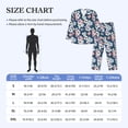 thumbnail image 4 of Honeii Flowers Pattern Mens Pajamas Set,2pcs Men's Lounge Long Sleeve Sleep Shirt and Pajama Bottoms Sleepwear Set,Mens Pjs Sets-Small, 4 of 7