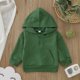 thumbnail image 4 of Gibobby Sudadera con capucha Otoño InviernoNiños Niñas Invierno Manga Larga Tops Sudadera Ropa Sólido Cremallera Con Capucha Deporte(Verde, 6-12 Meses), 4 of 5