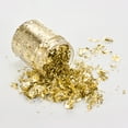 thumbnail image 3 of Gold Foil Flakes for Resin, 3g Metallic Foil Flakes, Imitation Gold Foil Flakes Metallic Leaf, Champagne Gold, 3 of 6