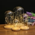 thumbnail image 3 of Lámpara de mesa de campana de cristal LED operada por batería, luces de hadas, manualidades B segundo, 3 of 9