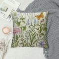 thumbnail image 2 of COMIO  Wildflower Plant Decorative Throw Pillow Cushion Covers for Couch Sofa Bed Living Room Farmhouse Decorations Green, 2 of 5
