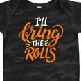 thumbnail image 4 of Inktastic Thanksgiving I'll Bring the Rolls in Orange Boys or Girls Baby Bodysuit, 4 of 5