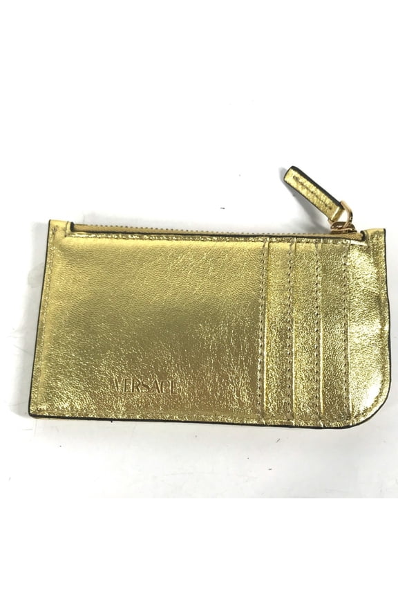Pre-Owned VERSACE Versace Visetos V Fragment Case Wallet Coin Purse Wallet/Coin Leather Women's...