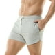thumbnail image 4 of pstuiky Pantalones cortos para hombre, Pantalones cortos deportivos de algodón con cintura media elástica y cordones para hombre Pantalones cortos de baloncesto, 4 of 4