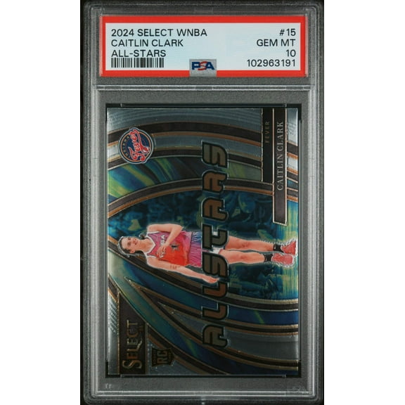 Graded 2024 Panini Select Caitlin Clark #15 All Stars Rookie RC Basketball Card PSA 10 Gem Mint