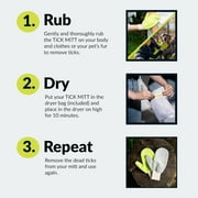 TiCK MiTT Yellow Tick Removal Glove for Humans & Pets - Safely Remove Ticks Effortlessly, Chemical-Free, Durable, Portable Tick Management Tool for Outdoor Adventures & Everyday Use