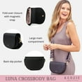 thumbnail image 3 of Kedzie Luna Crossbody Bag Shoulder Purse with Removable Strap, Midnight Black (Women's), 3 of 8
