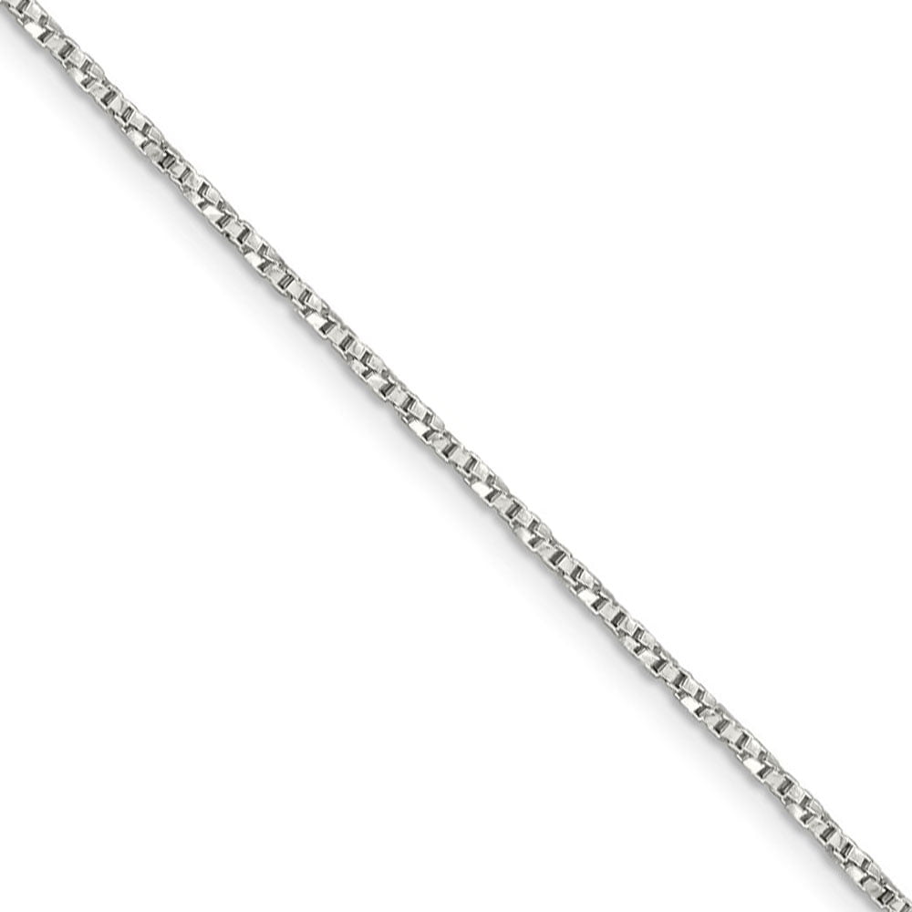 925 Sterling Silver 1.35mm Twisted Box Chain Necklace 20 Length