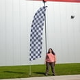 thumbnail image 3 of Vispronet Black and White Checkered Flag, 2.6ft x 11.2ft, Flag Only, 3 of 5