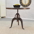 thumbnail image 2 of Pemberly Row Contemporary / Modern Metal Brown Adjustable Crank Table Industrial, 2 of 5