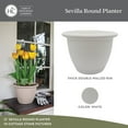 thumbnail image 5 of The HC Companies Sevilla Round Self-Watering Pot with Internal Disk, 14 Inch, White, 5 of 7