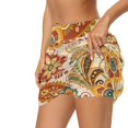 thumbnail image 2 of Garronmavis Fall Boho Flower Golf Skirts for Women Tummy Control High Waisted Workout Tennis Skort Casual Outdoor Loose Skirts with Pockets, Size M, 2 of 6