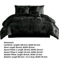 thumbnail image 5 of Jay 7 Piece King Comforter Set, Polyester Velvet, Deluxe Texture Black- Saltoro Sherpi, 5 of 5