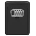 thumbnail image 1 of Key safe with number code outside, black, key box with 4-digit number combination, small key box with code, key safe Weatherproof for house keys hidin, 1 of 5