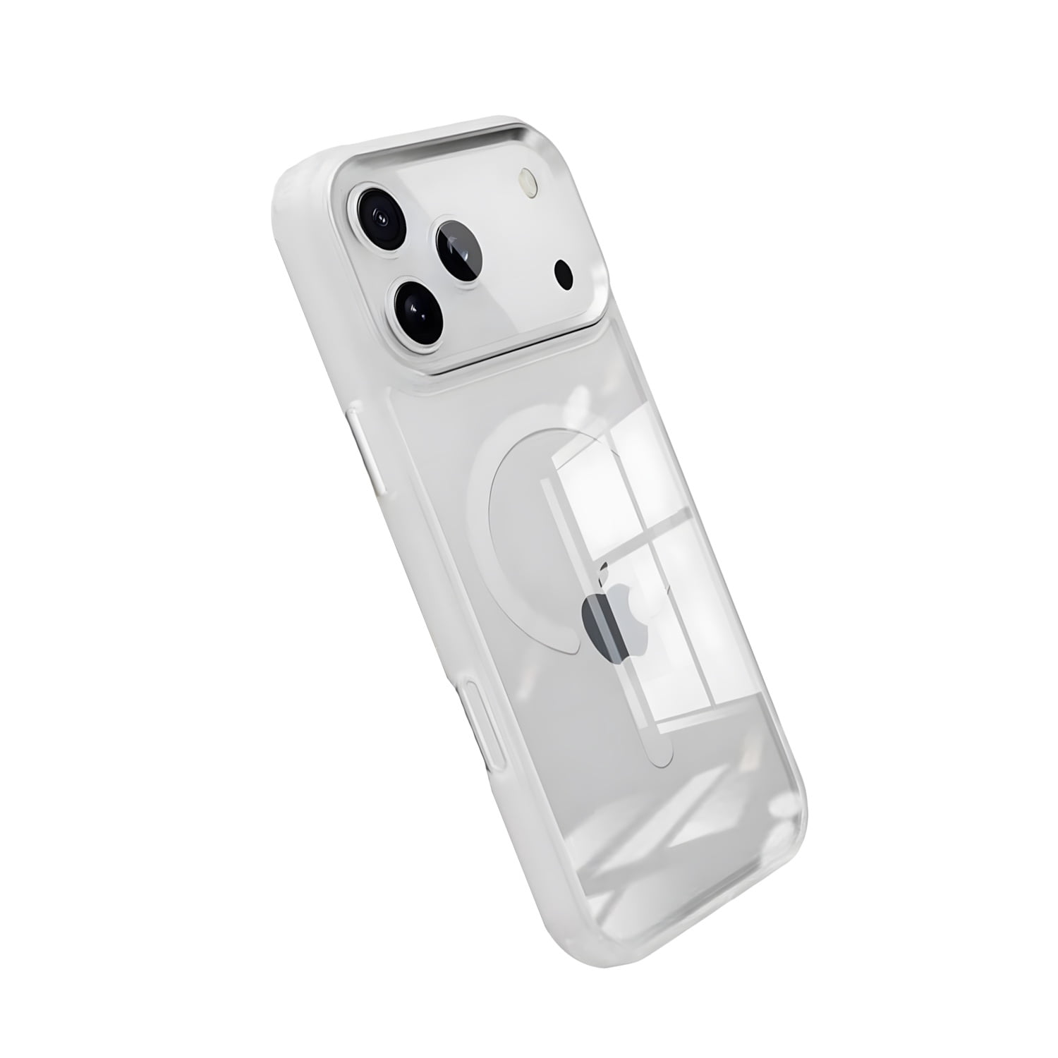 Sturdy Metal Wireless Charging Case for iPhone 17 Pro Max - White