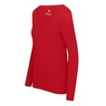 thumbnail image 3 of M&M SCRUBS Women's Long Sleeve Scoop-Neck T-Shirt Under Scrub (Red, Small), 3 of 5