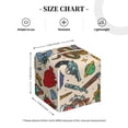 thumbnail image 2 of Leather Tissue Box Cover Square - Vintage Tattoo Elements Collage Waterproof Tissue Box Holder Paper Case Organizer Dispenser for Modern Home Office Room Home Bathroom Decor, 2 of 7