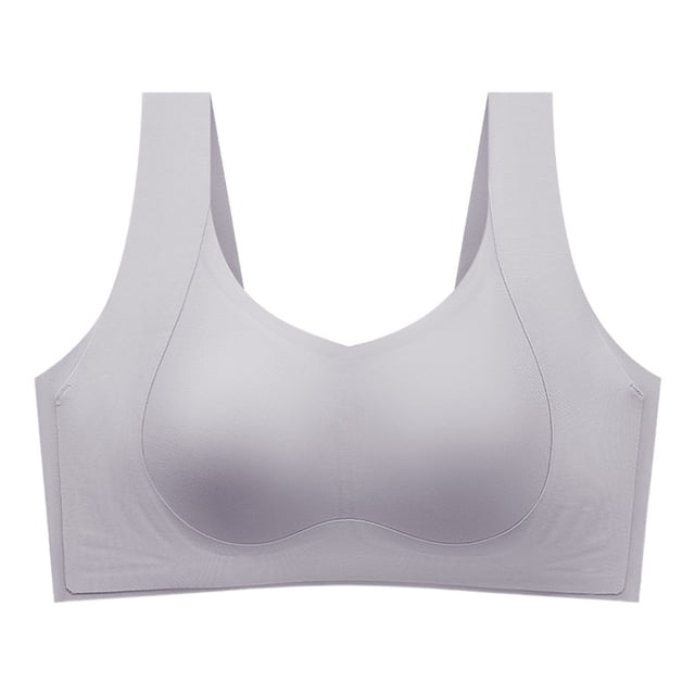 Seamless Full Coverage T Shirt Bra with Wireless Comfort and Side Support for Everyday Wear in Soft Colorless Design