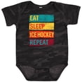thumbnail image 3 of Inktastic Hockey Eat Sleep Ice Hockey Repeat Boys or Girls Baby Bodysuit, 3 of 5