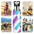 thumbnail image 7 of Yayeee 20oz Insulated Water Bottle Double Wall Stainless Steel with Flip Straw Lid, Purple Drawing, 7 of 7