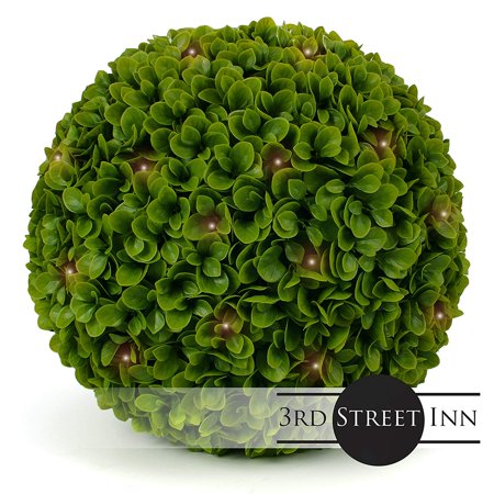 3rd Street Inn Jasper Lighted Topiary Ball 19 Artificial Pre