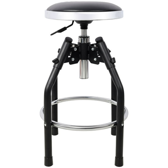 CQSXDA Adjustable Hydraulic Shop Stool with 360-Degree Swivel and Foot Rest, 330 lb Capacity
