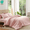 Pink, variant on 2 Pieces Gingham Comforter Set Modern Style Blue Plaid Twin Comforter Set 100% Washed Microfiber Boho Comforter Farmhouse Gingham Plaid Bedding Set