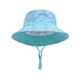 thumbnail image 2 of Xfvqtps Kids Summer Sun Hat Boys Girls Bucket Hat Adjustable Strap Wide Brim Beach Breathable Sun Protection Hat, 2 of 9