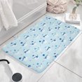 thumbnail image 3 of Light Blue Christmas Snowman Flannel Non Slip Door Rugs,Washable Door Mats Indoor,Decorative Door Mats,Dirt-Resistant and Absorbent Doormat for Entrance,Bedroom,Kitchen,Bathroom,23.5"x16", 3 of 5