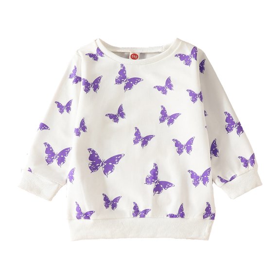 Durtebeua Toddler Girl Sweatshirt Long Sleeve Sweatshirt Pullover Crewneck Clothes 4-5 Years
