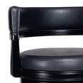 thumbnail image 6 of Balen Black Bar Height Swivel Stool with Rubberwood Frame, 6 of 8