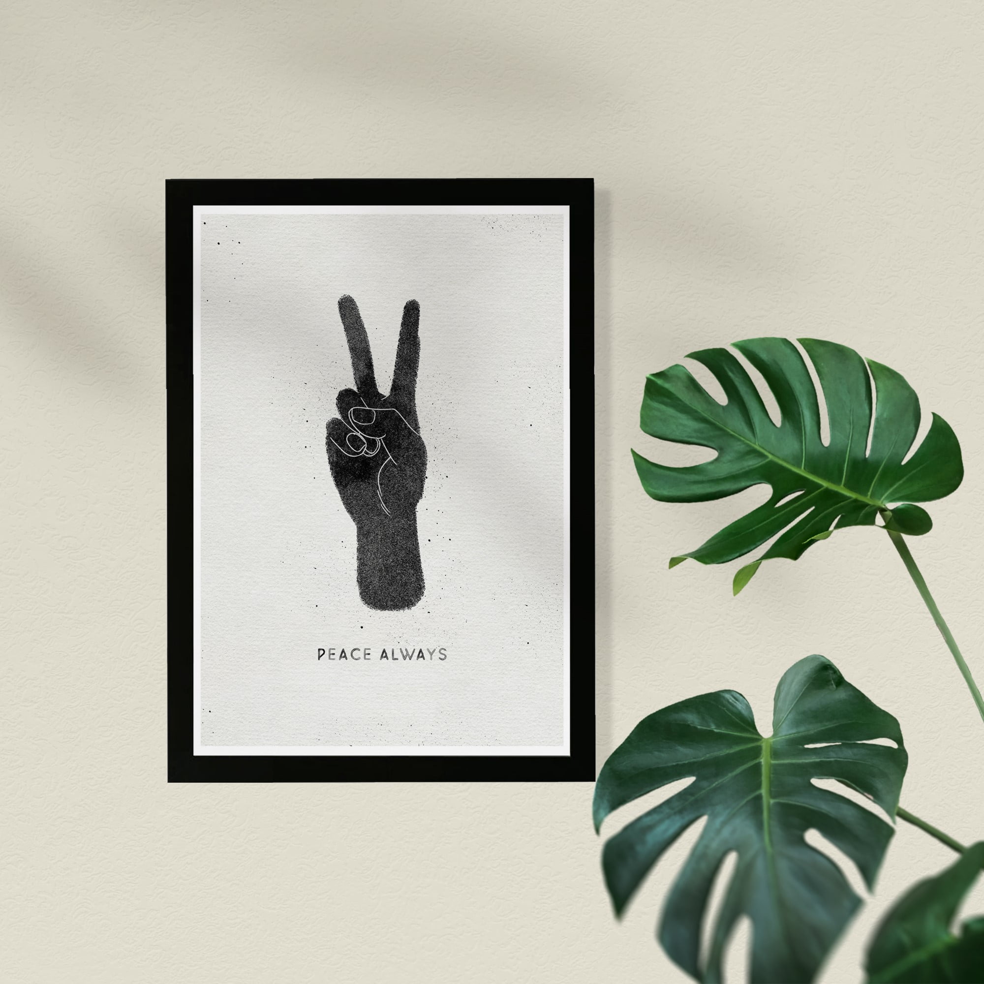 Wynwood Studio Typography and Quotes Framed Wall Art Prints 'Peace