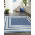 thumbnail image 3 of Rugs.com Lotus Collection Rug – 8' Square Blue Low Rug Perfect For Living Rooms, Kitchens, Entryways, 3 of 9
