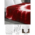 thumbnail image 6 of Red Ombre Queen Size Flat Sheet, Wrinkleproof & Fadeproof Cooling Flat Bed Sheet Only, Farmhouse Chic Tie Dye Abstract Retro Art Breathable Soft Bedding Top Sheets 90 x 102 Inches, 6 of 8