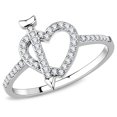 thumbnail image 1 of Bague pour Femmes en Acier Inoxydable Poli avec AAA Grade CZ en Clair - Taille 7, 1 of 1