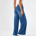 thumbnail image 5 of REALiKUN Jeans for Women Retro Wide Leg Elastic High Waisted Loose Casual Denim Pants with Pockets, 5 of 6